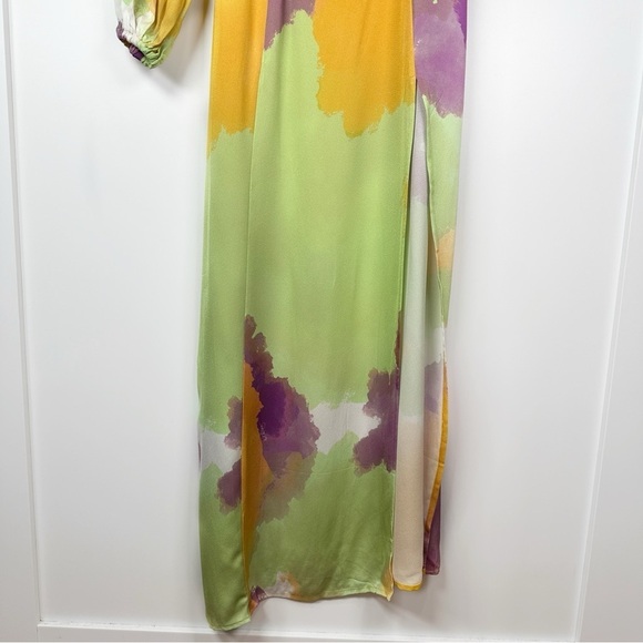 NEW The Wolf Gang Pacifica One Shoulder Maxi Dress in Arte Print Size S - Picture 5 of 17